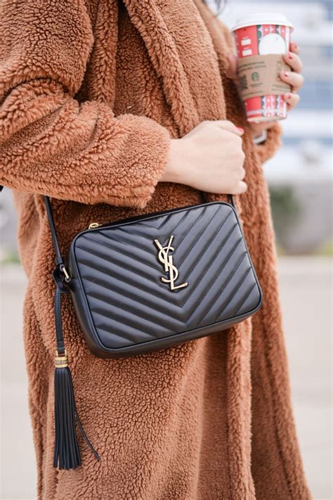 ysl lou camera bag outfit|ysl lou camera bag review.